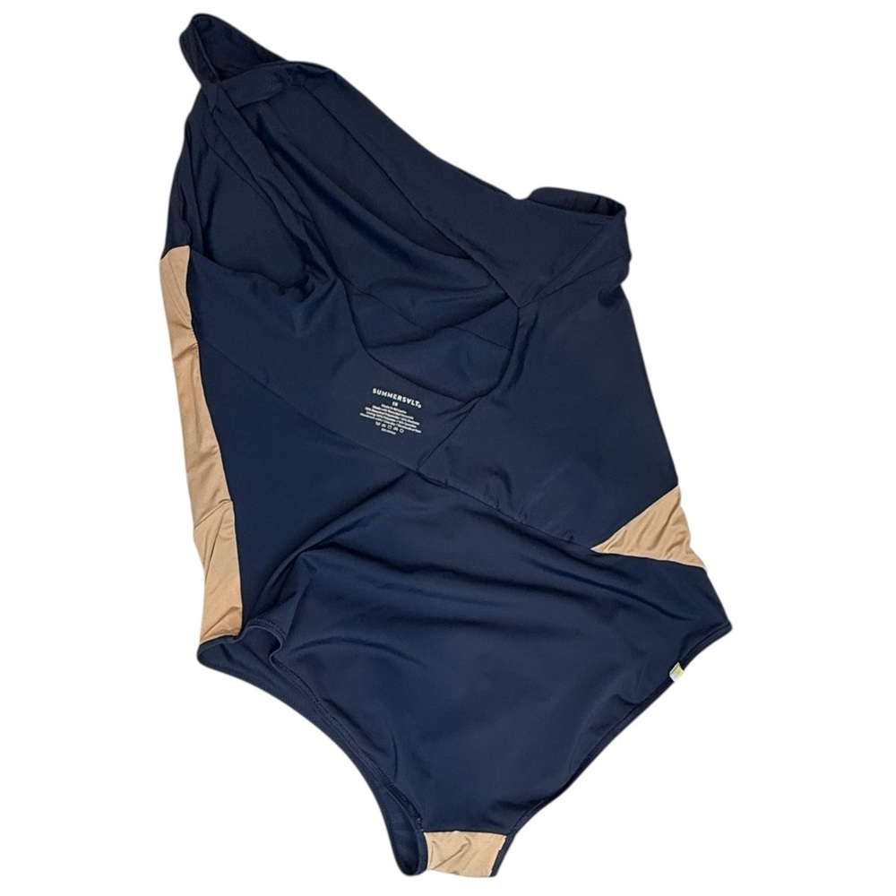 Summersalt The Sidestroke One Piece Swimsuit Deep Sea Navy Blue 18 - Picture 7 of 7